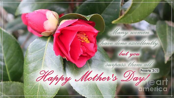 You Surpass Them All Mother's Day Greeting Print