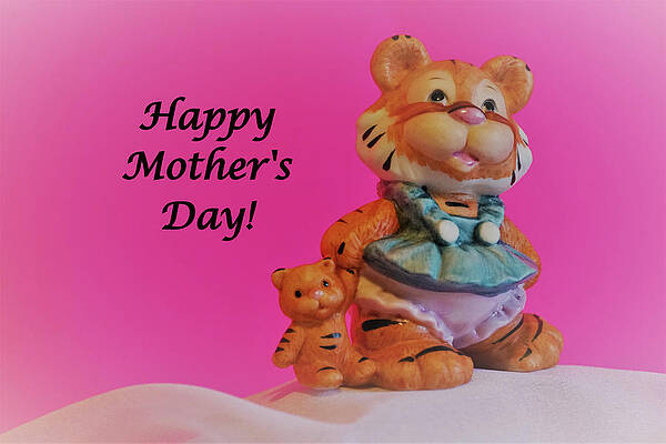 Happy Mother's Day With Mrs. Tiger Print