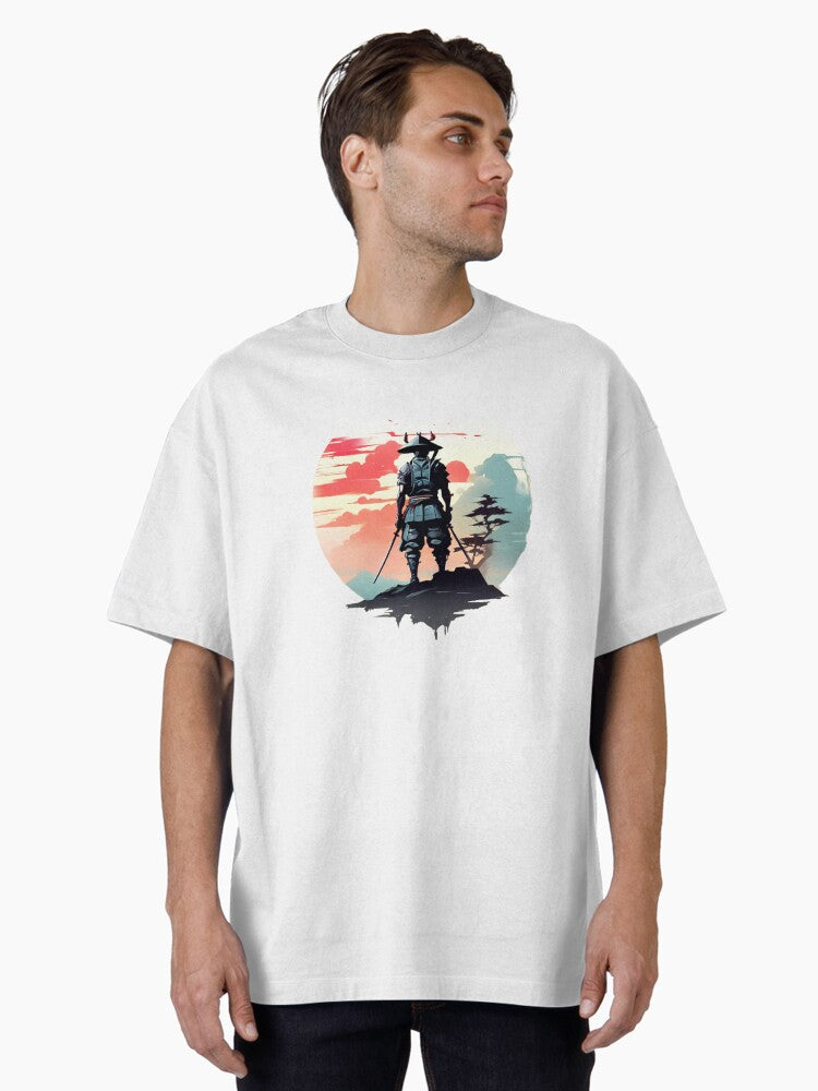 “Samurai and Moonlight Oversized T-Shirt