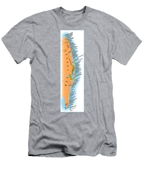 Map Of Jersey Beaches T-Shirt