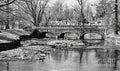 Old Stone Bridge In Black And White Print