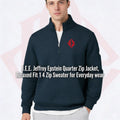 J.E.E. Jeffrey Epstein Quarter Zip Jacket, Relaxed Fit 1 4 Zip Sweater for Everyday wear