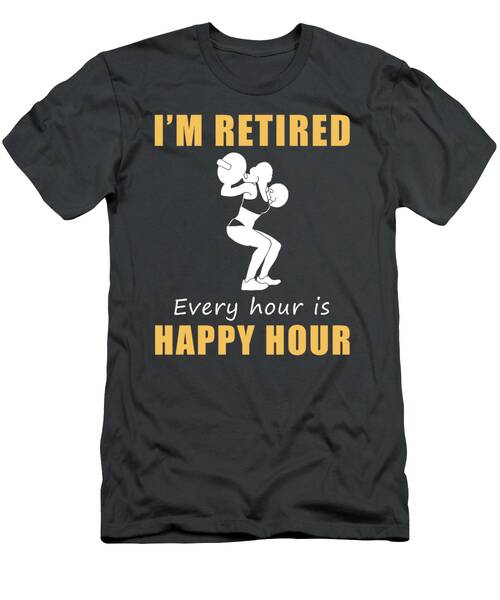 Paddle Into Retirement Fun Happy Hour Kayaking Tee  Limited Edition Design T-Shirt