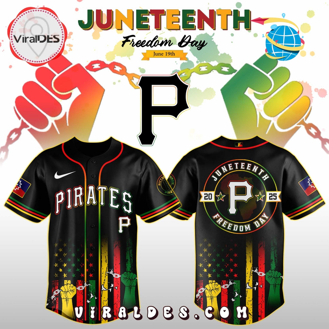 Pittsburgh Pirates x 2025 Juneteenth Day Jersey