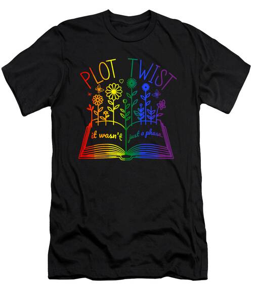 Plot Twist Colorful Book Design T-Shirt