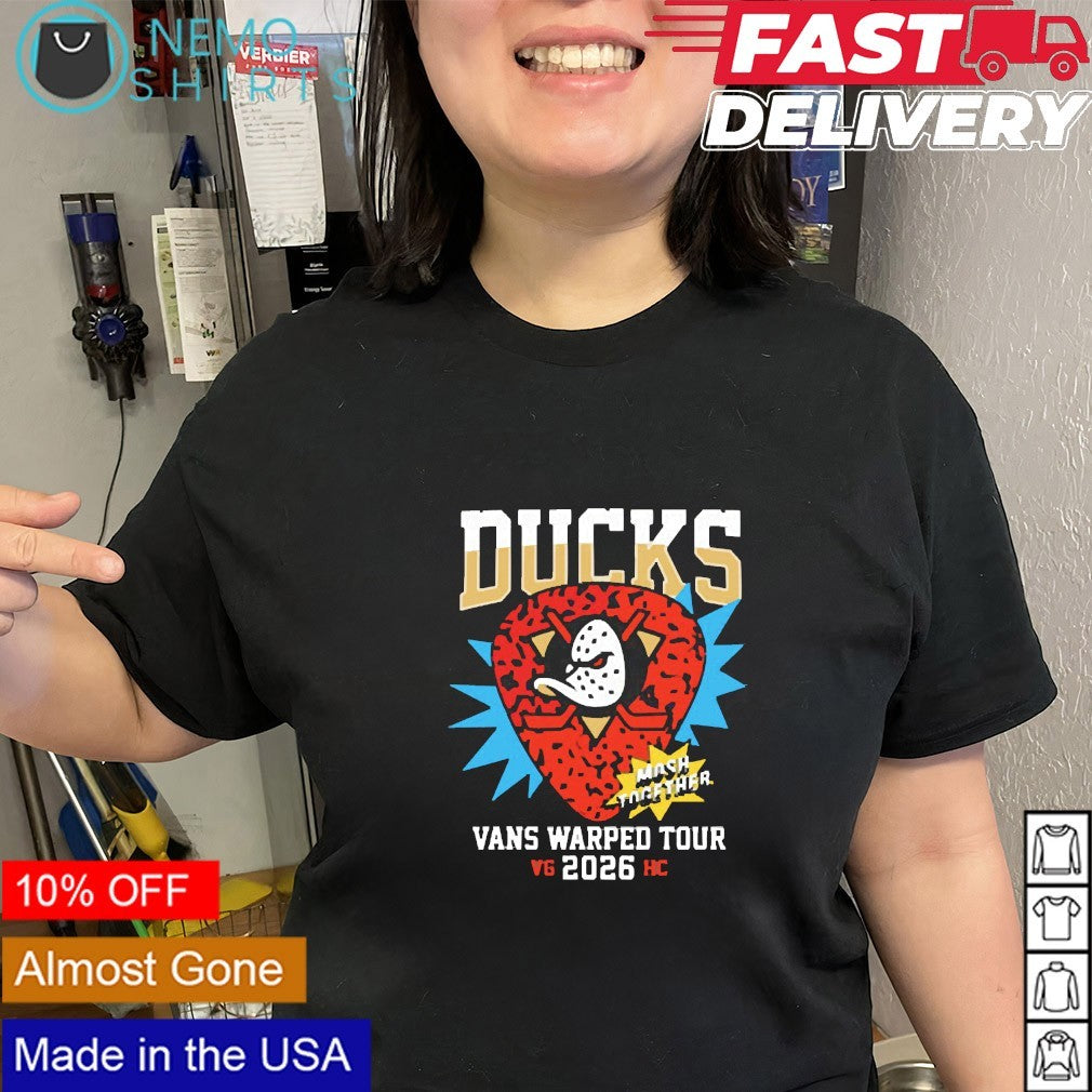 Anaheim Ducks Vans Warped Tour 2026 graphic shirt
