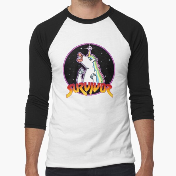 Neighing survivor pixel unicorn white T-shirt by MediumWave