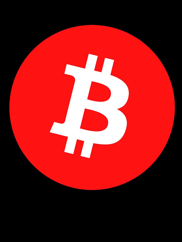 Bitcoin Official Logo (Red) Large Crypto Long Sleeve T-Shirt by Rainwater Merch