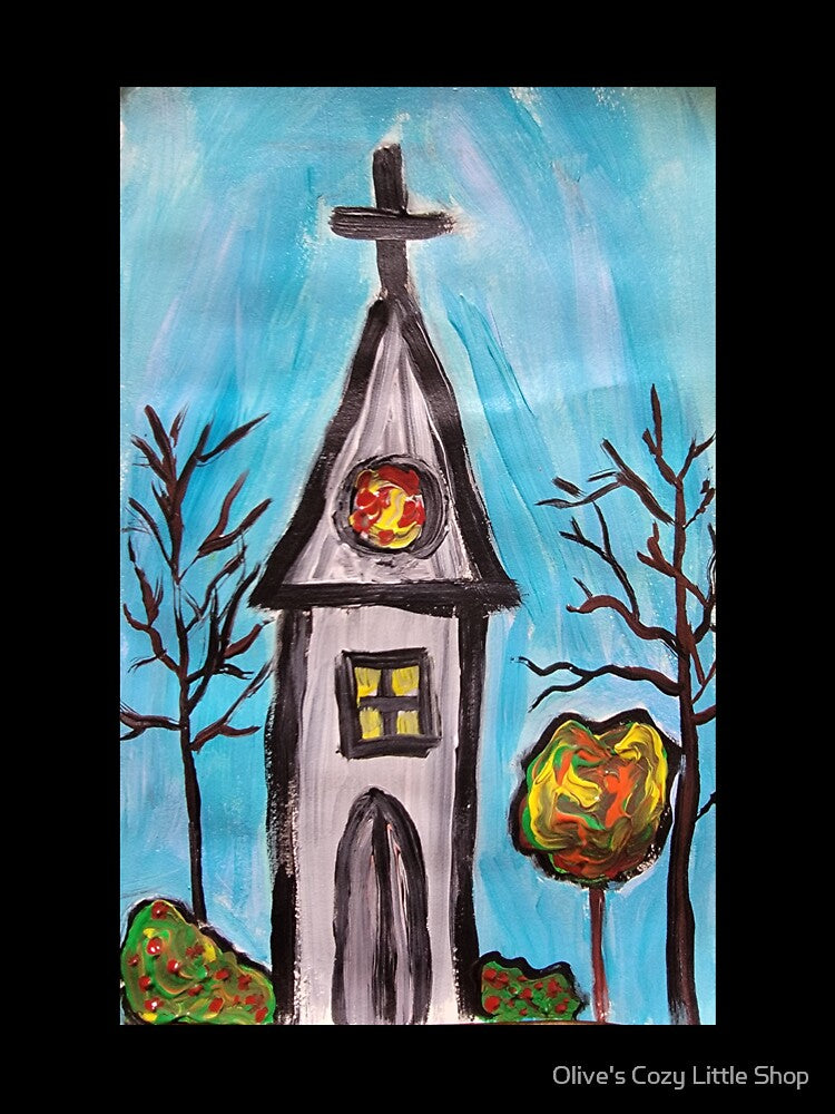 Winter Church by Olive's Cozy Little Shop
