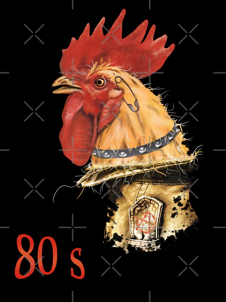 Funny rooster punk rocker - punk by gardentree