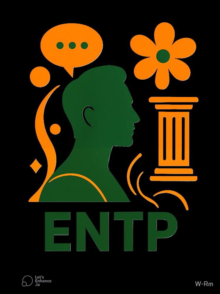 ENTP Personality Abstract Art – MBTI Design (Center Print) by W-Rm