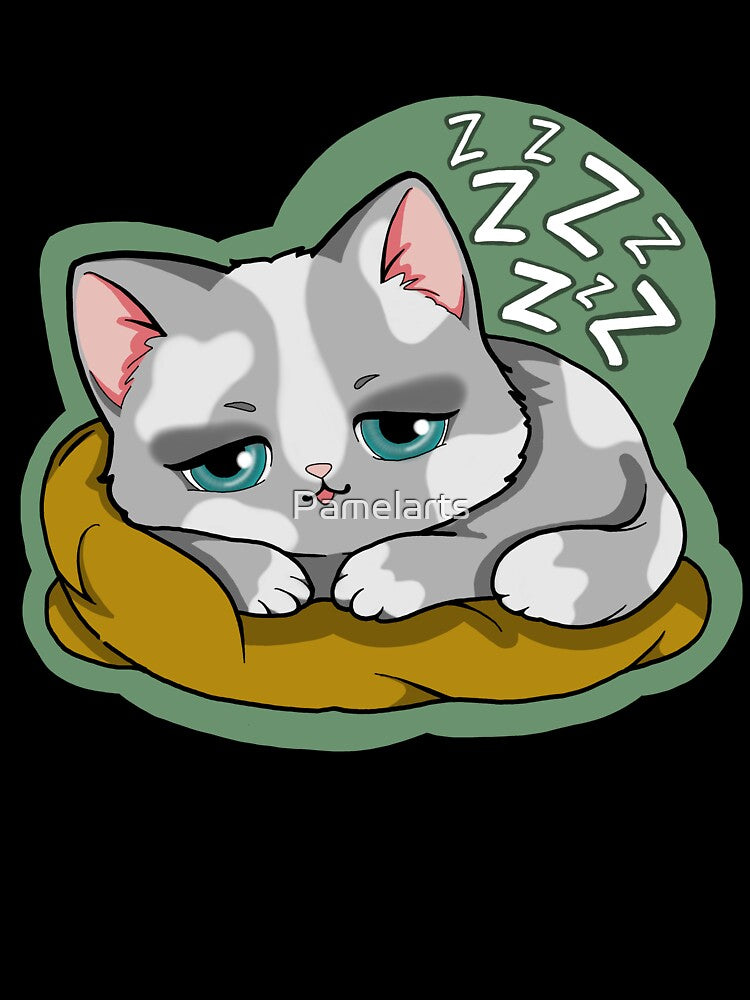 Cute sleepy cat by Pamelarts