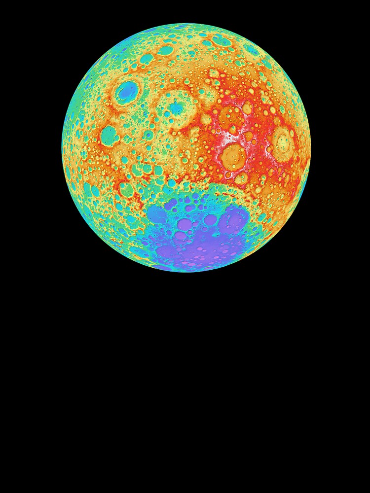 The Moon, in technicolour by Top Quark Design