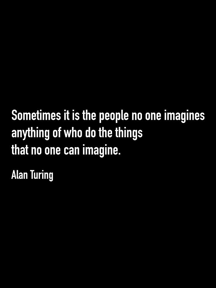 Alan Turing's famous quote by Hippo Quotes