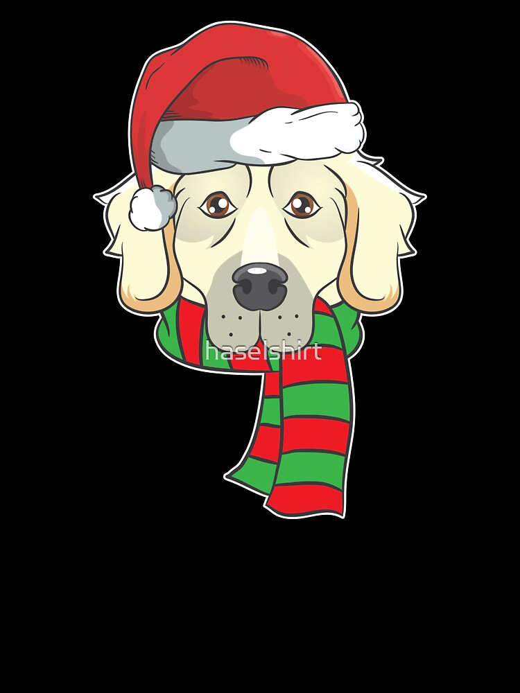 Funny Christmas Dog Xmas Santa  Golden Retriever Holiday Gift by haselshirt