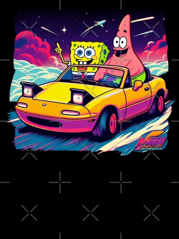 Spongebob and Patrick Driving a Miata by pathytherobot