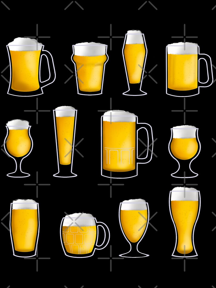 Beer glasses pint by Penny Stanley (ICONIC FOX GRAPHICS)