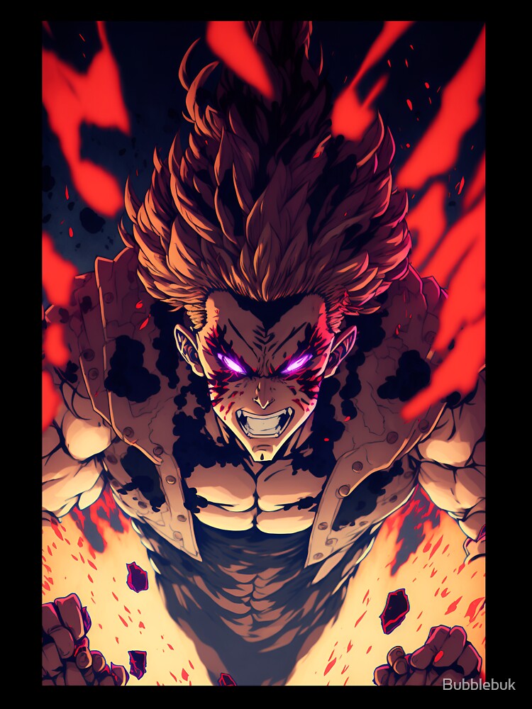 Anime Demon hero Ascending from Hell by Bubblebuk