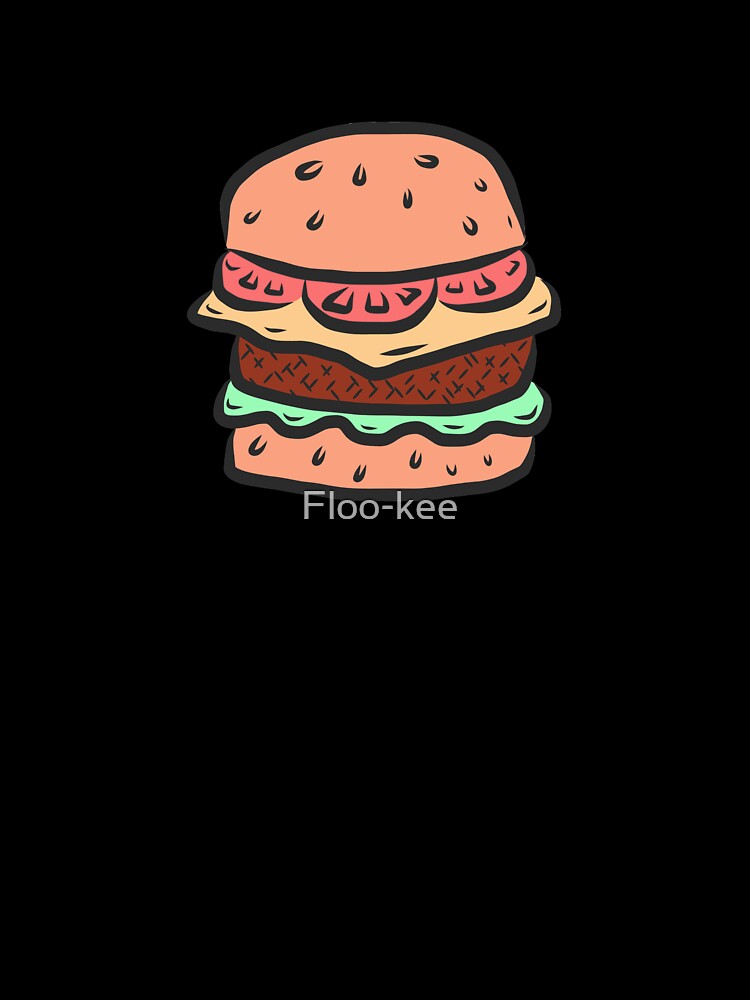 Yummy Burger Illustration | Graphic Art by Floo-kee