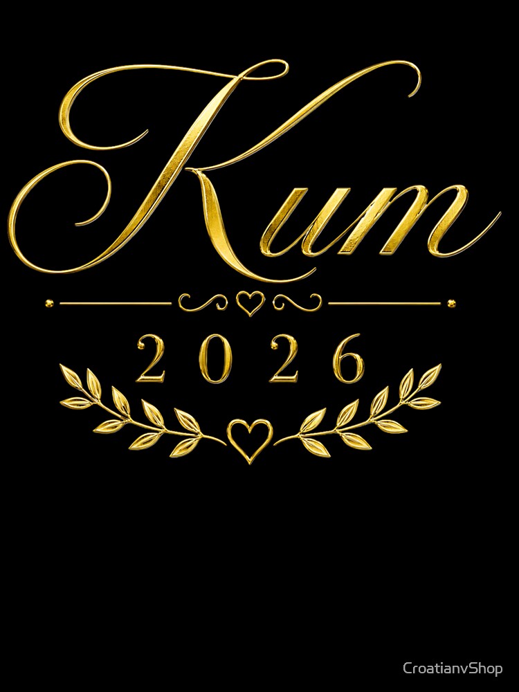 Elegantni zlatni logo “Kum 2026/ Elegant gold logo by CroatianvShop