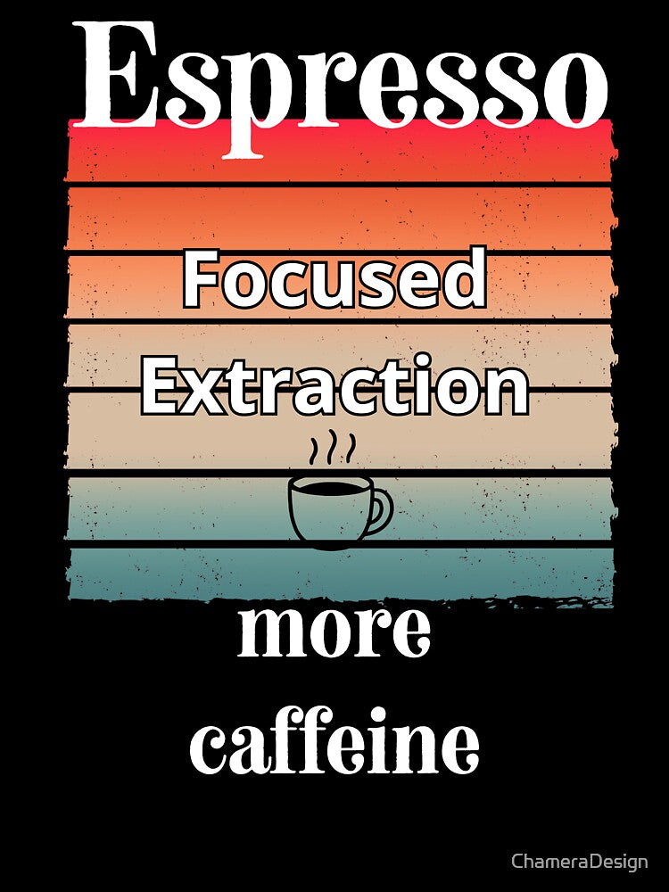 Coffee Knowledge Shirt – Espresso Is Not Stronger Than Drip Tee by ChameraDesign