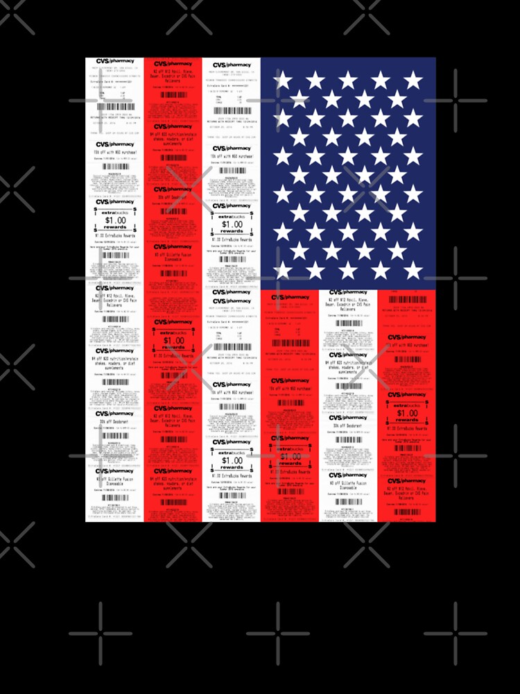 CVS Receipts Funny CVS | United States Flag Funny US Flag by CuddleStore