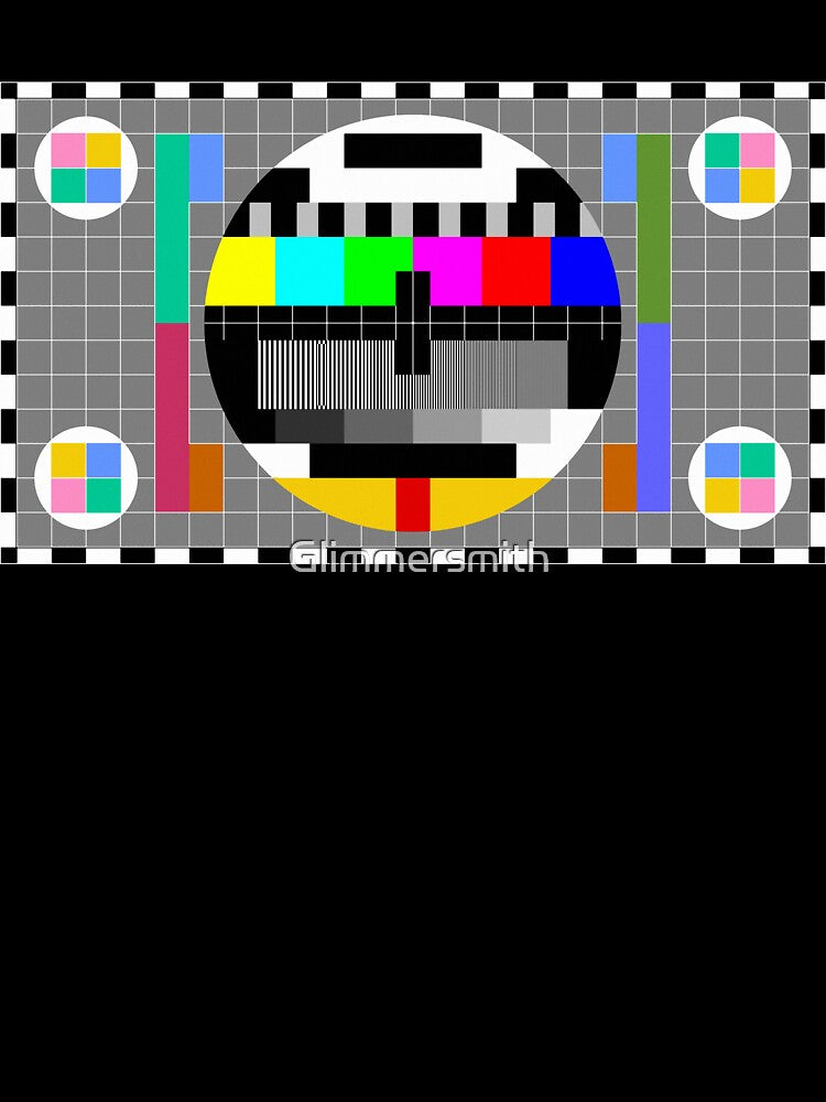 Calibration Test Card, TV monitor film, video geek by Glimmersmith