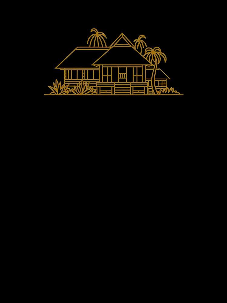 Traditional Indonesian House Silhouette – Minimalist Nusantara Heritage Design by maseno