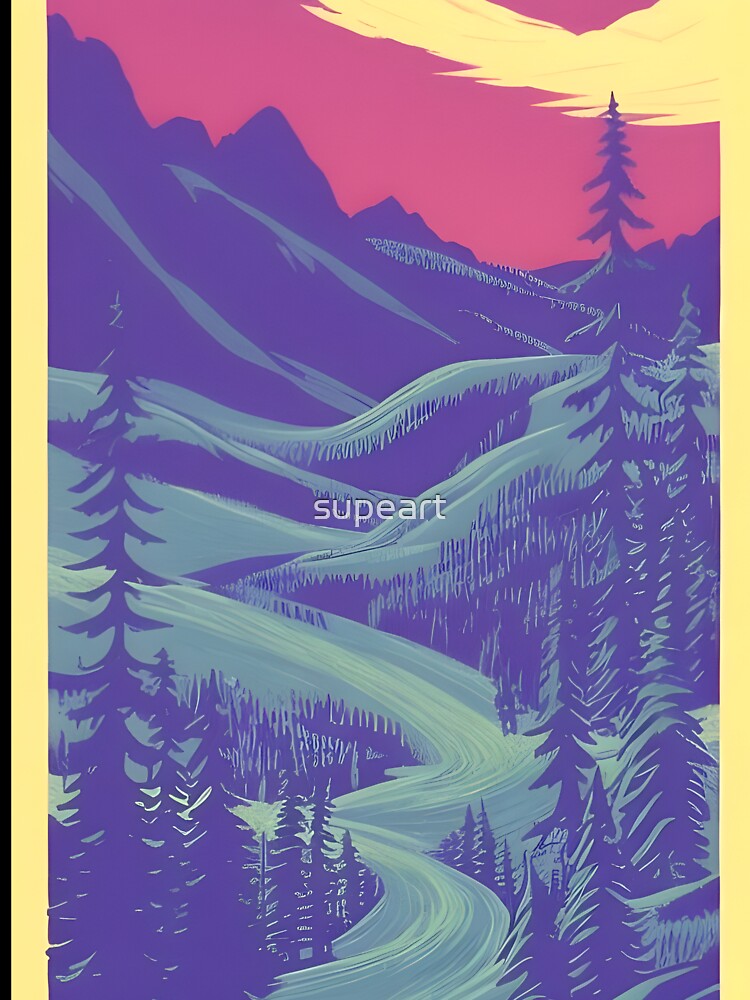 Enhance Your Space with Our Beautiful Collection of Minimalist Matte Painting of Bavarian Alps Prints by supeart