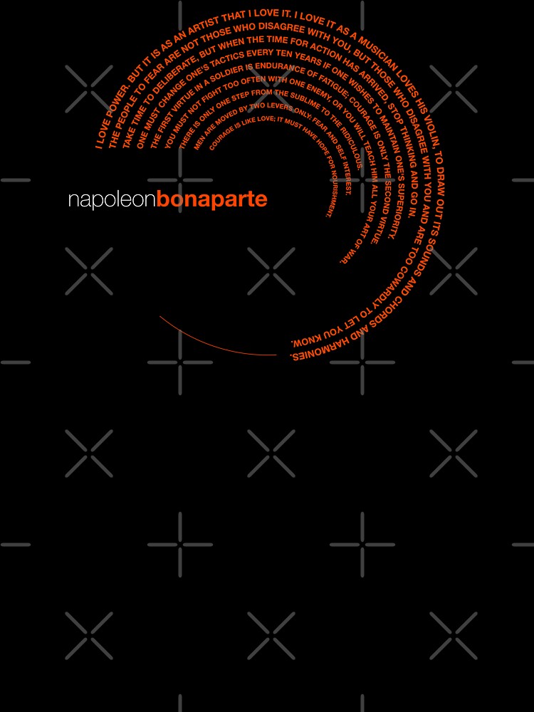Napoleon Bonaparte famous quotes poster [orangered] by CMYKStudio