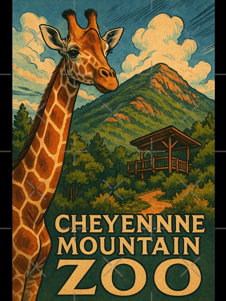 Cheyenne Mountain Zoo Giraffe and Overlook Pavilion Scene by Aryabek