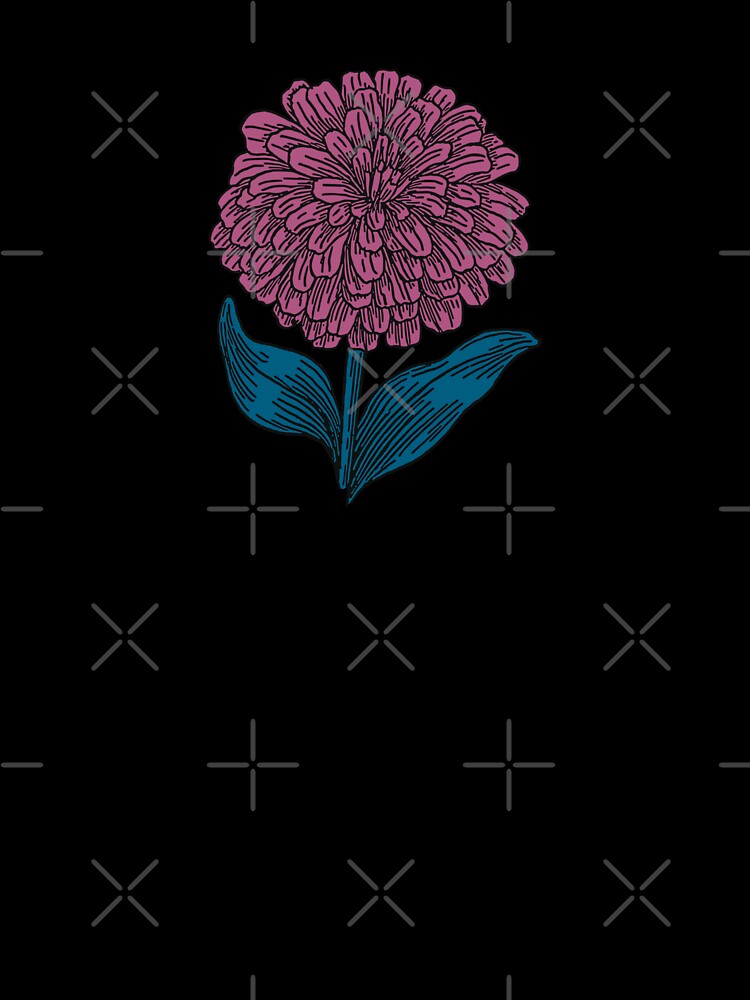 Single Dark Pink Flower by HappyLifeCreate