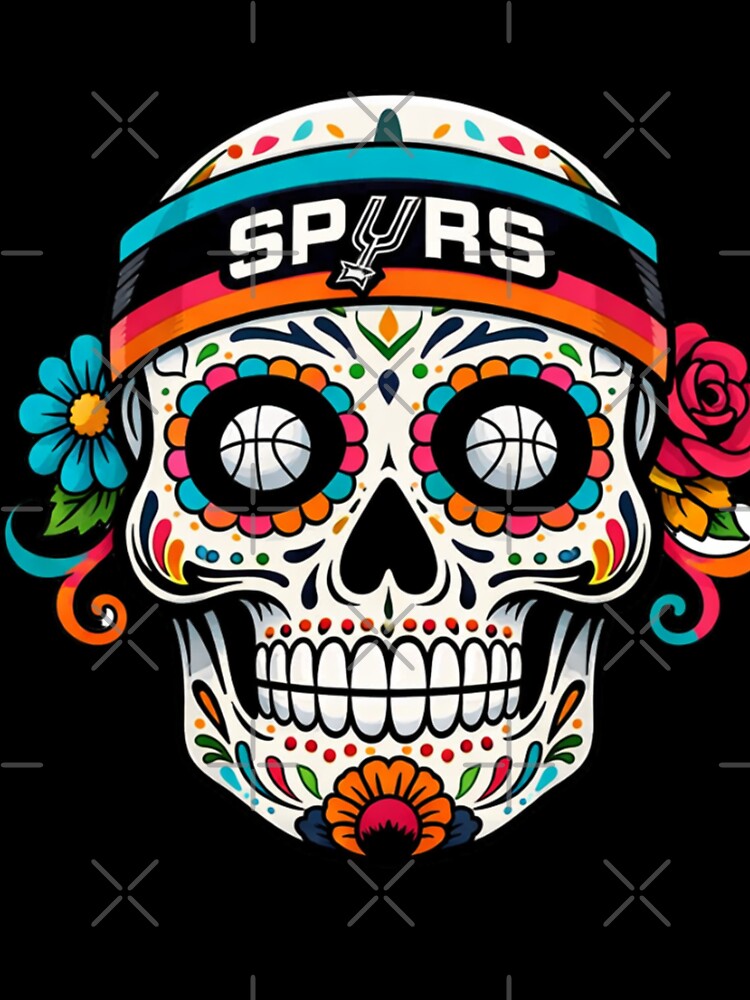 Colorful Basketball Sugar Skull Calavera Art by Tsugraf Designs