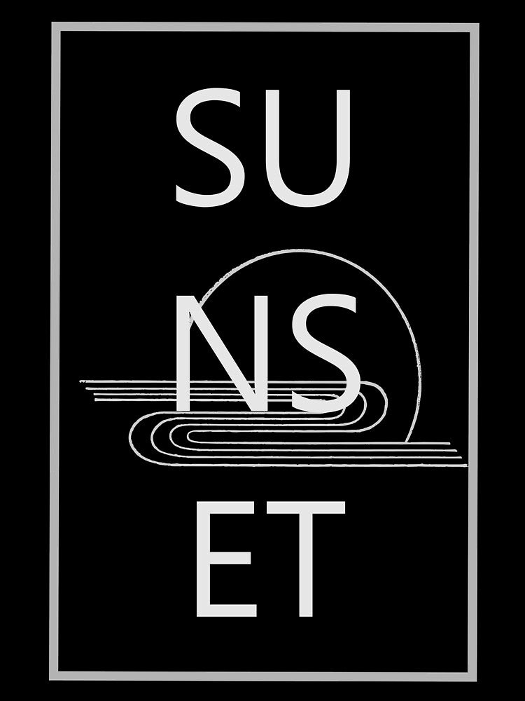 Minimalist Sunset Block Word Tshirt by LZenDesigns