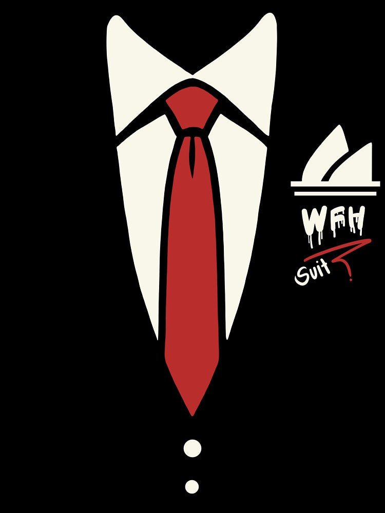 WFH Suit – Work From Home Business Shirt and Tie Funny Design by Gawii