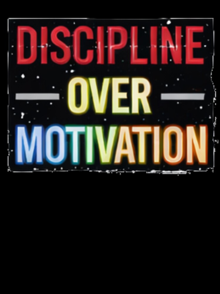 Discipline Over Motivation Gym Quote Typography by MoodThread