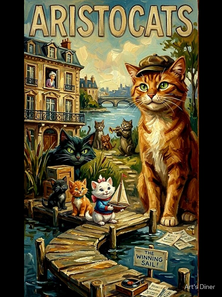 Gentry of the Rooftops: O'Malley & Family in Oil by Art's Diner