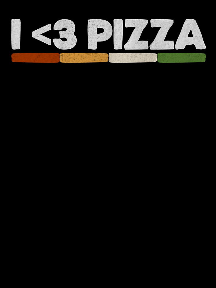I <3 Pizza, Retro Pizza Lover Graphic Tee - Pizza Is Love by fooderiffic