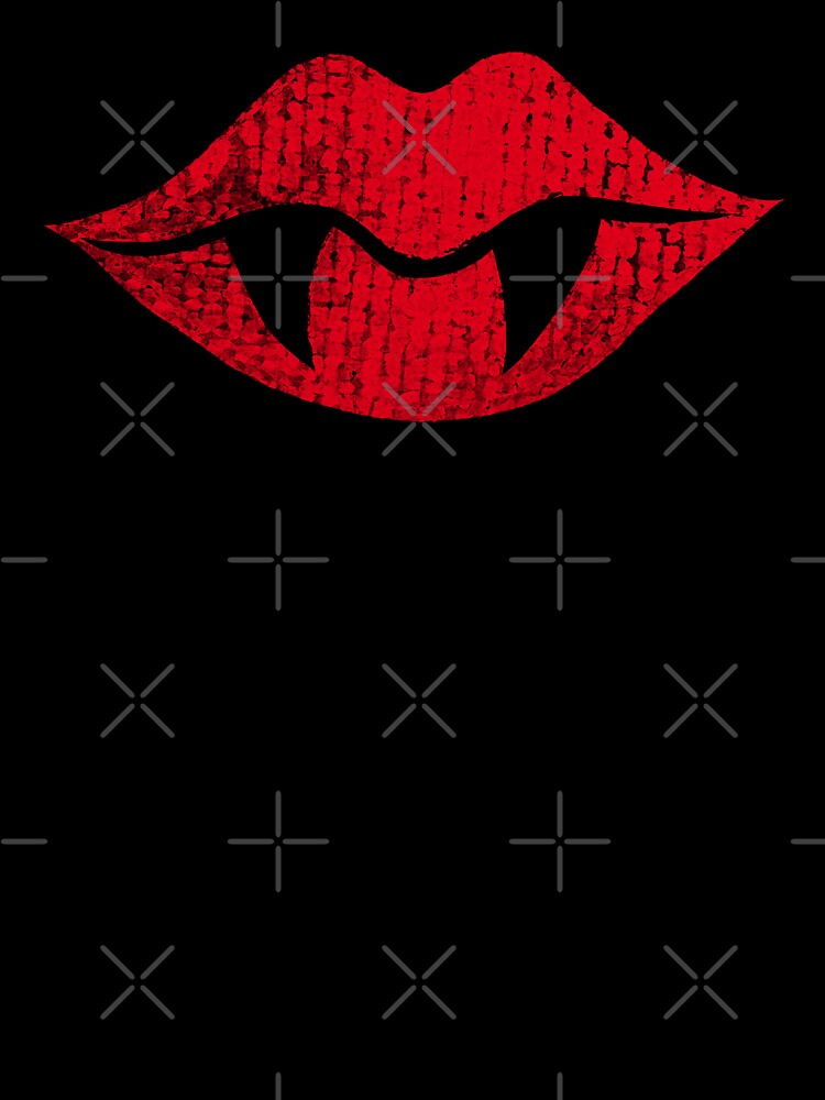 Vampire Lips With Protruding Vangs by Soaked-N-Bleach