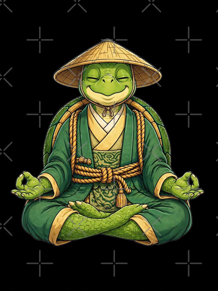 lazy turtle doing Meditation by Threadnovax