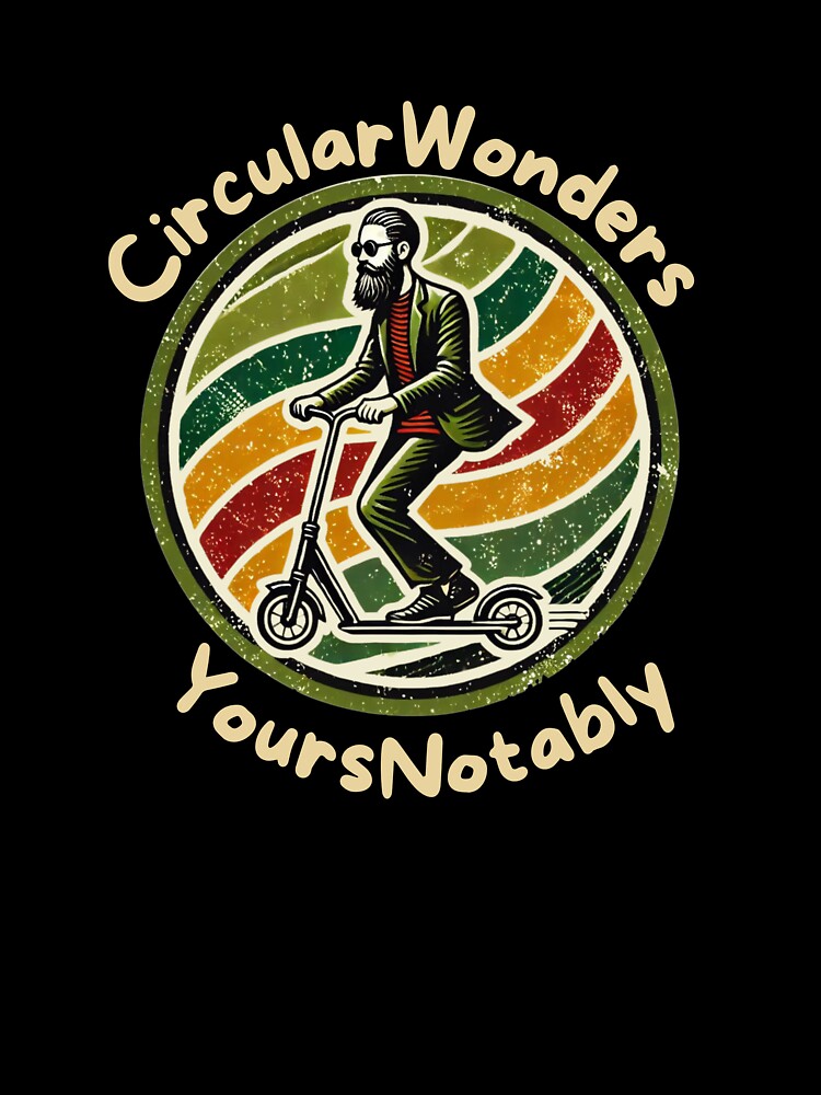 Hipster on a Kick Scooter – Circular Wonders Collection by yoursnotably