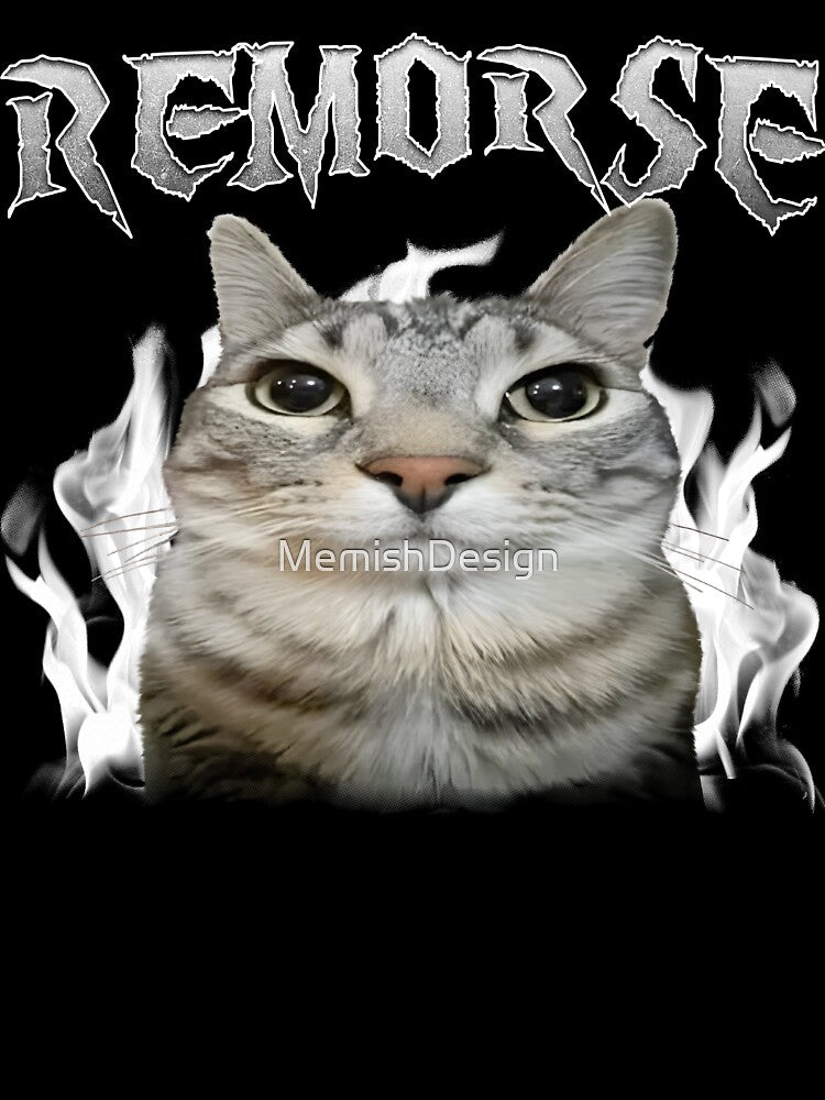 Remorse Funny Staring Cat by MemishDesign