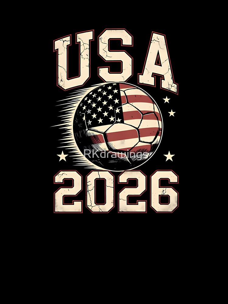 USA Soccer World Cup 2026 American Fan T-Shirt_88555733 by RKdrawings