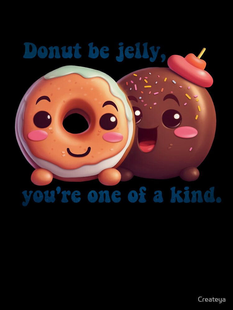 Donut Pun Kawaii| Funny sayings| Donut Puns| Donut be jelly by Createya