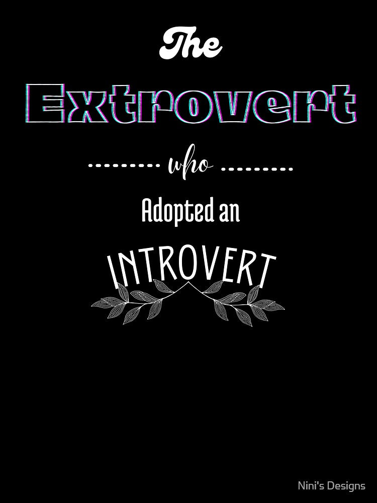 Matching BFFs - Extrovert in black by Nini's Designs