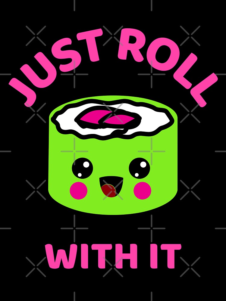 Kawaii food sushi roll pun by plzLOOK