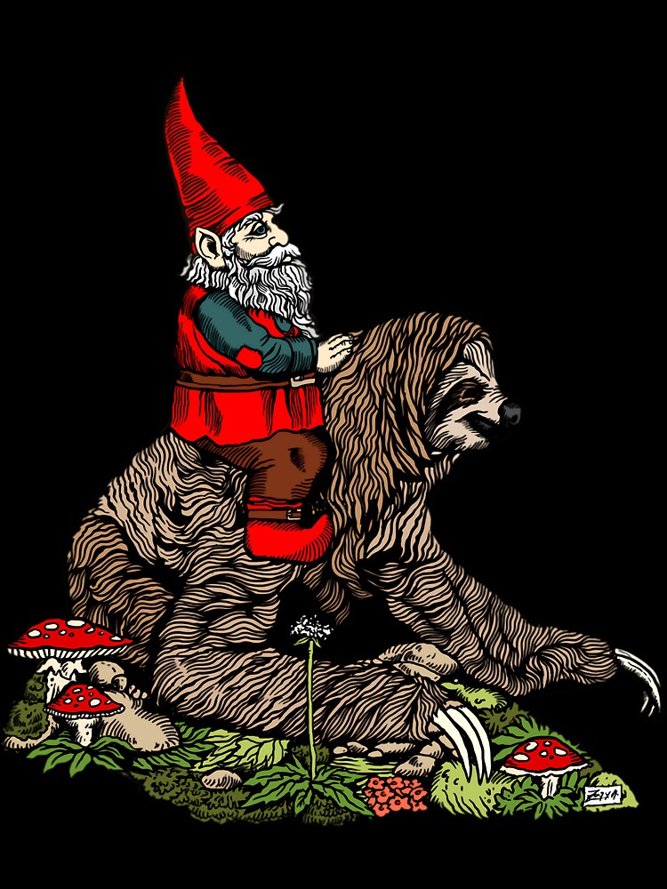 Gnome Riding a Sloth by grxquoek71