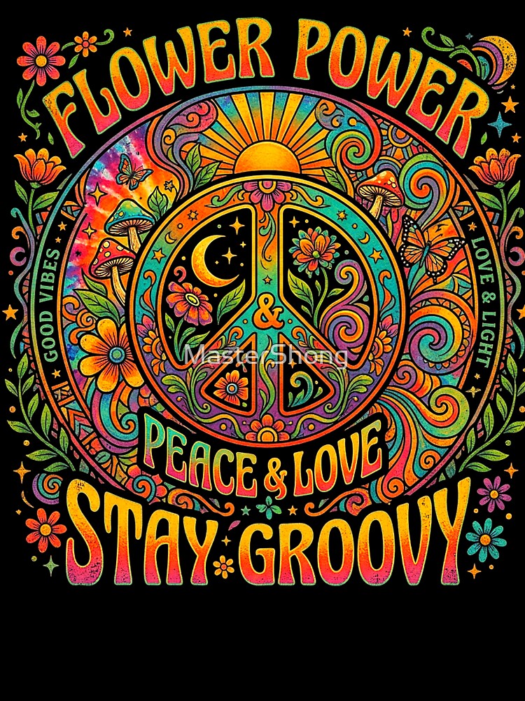 Peace Love Freedom Flower by MasterShong
