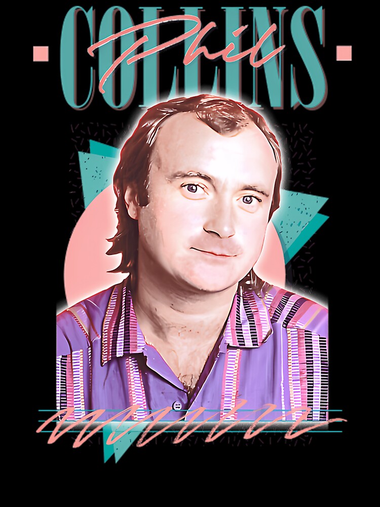 Phil Collins  Retro 80S Aesthetic Fan Design by Artistic Vibes Art