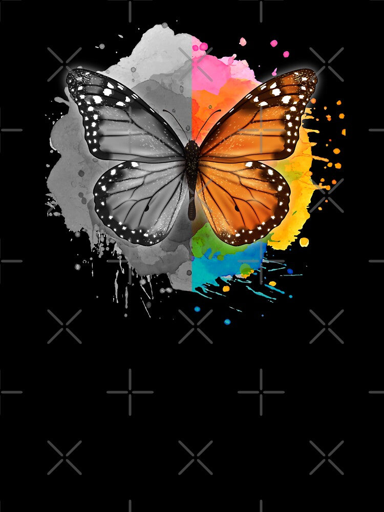 Living With Bipolar Disorder, Monarch Butterfly Fight Depression Awareness by Merchking1